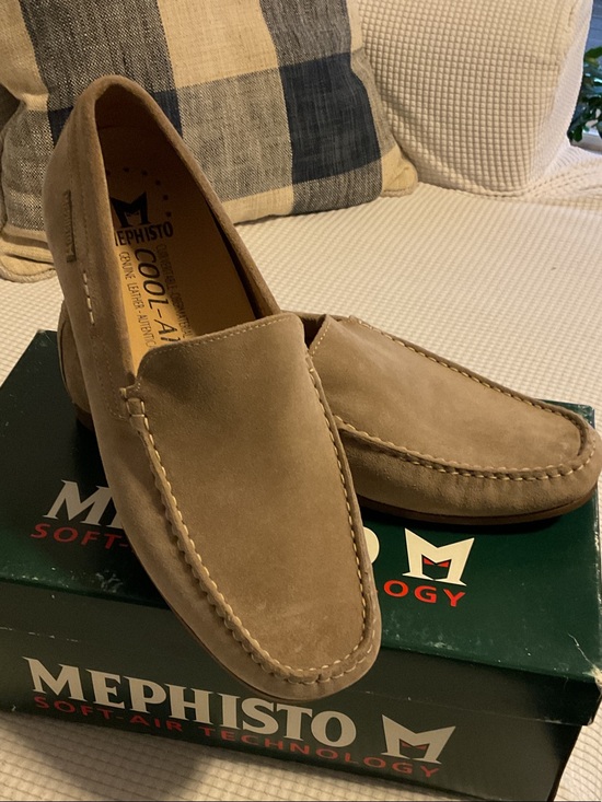 Mephisto Men\'s Taupe Suede Slip-On Loafers main image 4